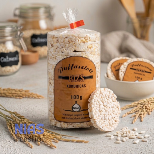 Puffasztott rizs kukoricás NATÚR 100G